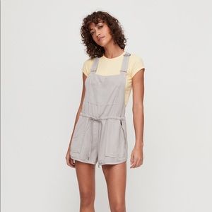 Wilfred Light Gray Lyocell Beatriz Romper Overalls